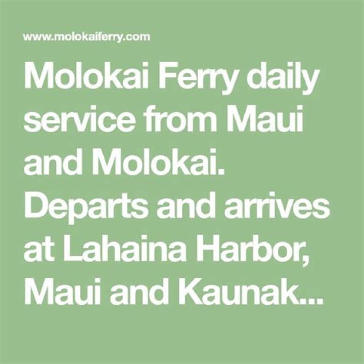 The Ferry To An Enchanting Hawaiian Escape