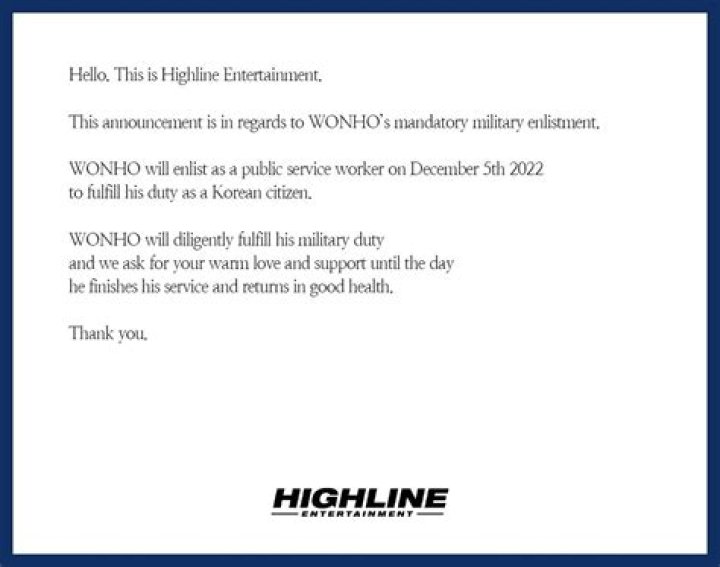 Is Wonho Still Serving His Military Duty?