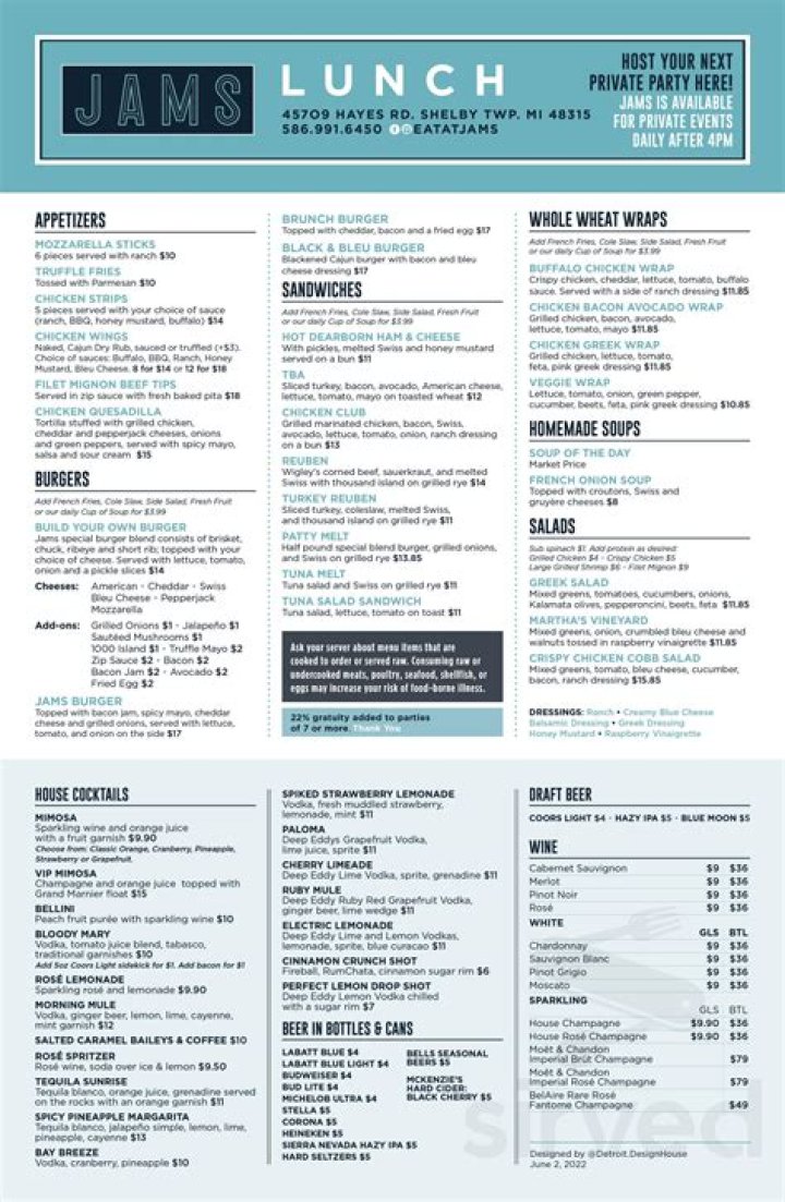 A Culinary Exploration Of Jam's Brunch House & Bar Menu