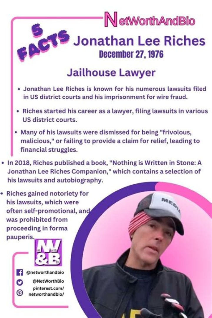 Jonathan Lee Riches' Net Worth Revealed