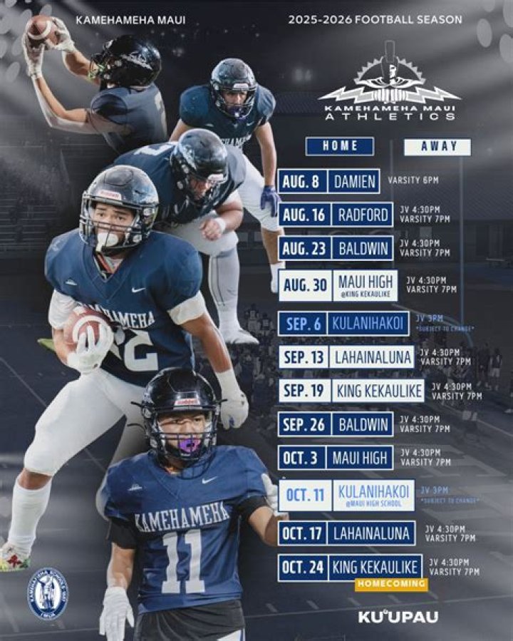 Discover The Thrilling Kamehameha Football Schedule 2023