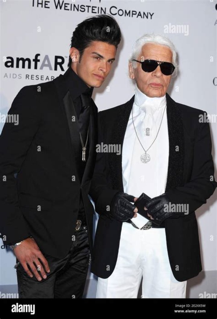 Karl Lagerfeld And Baptiste Giabiconi