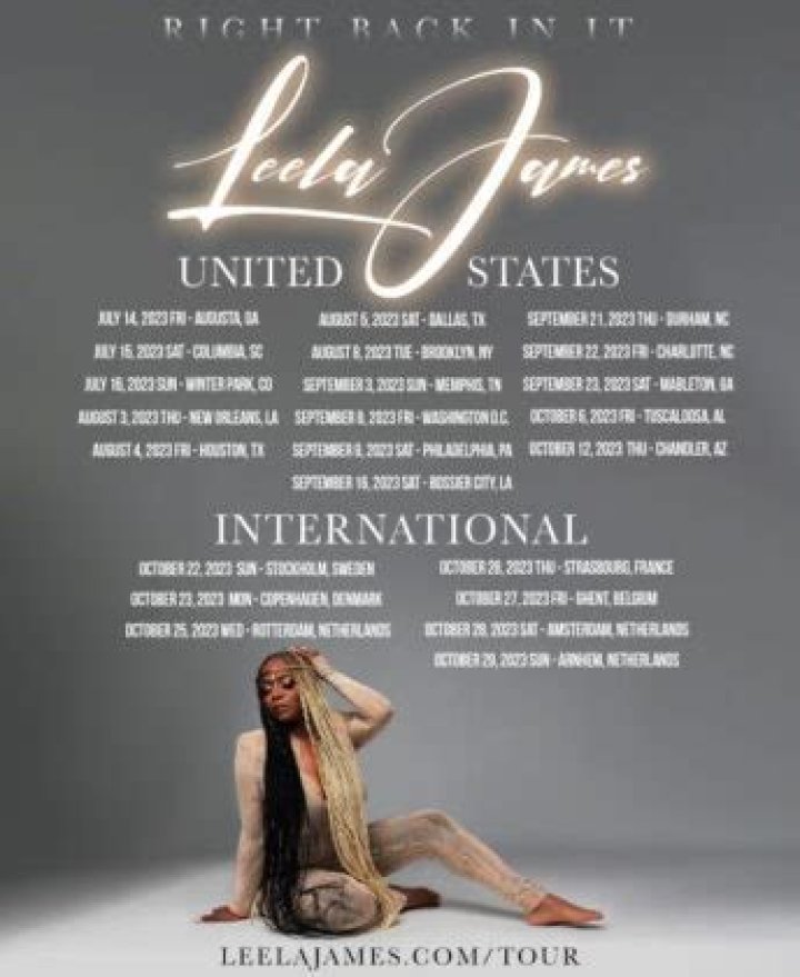 Discover The Enchanting World Of Leela James' Tour
