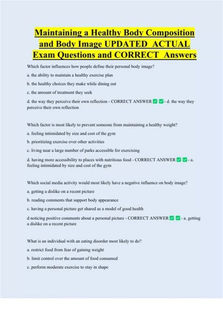 The Ultimate Guide To Body Composition And Body Image